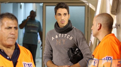 יוסי דורה החולה הגיע לאצטדיון (עמית מצפה)