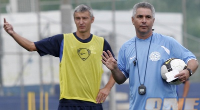 פרדי דוד ומוראד מגמאדוב. הבלם ישולב בצוות המקצועי בעונה הבאה (אמיר לוי) פרדי דוד ומוראד מגמאדוב. הבלם ישולב בצוות המקצועי בעונה הבאה (אמיר לוי)