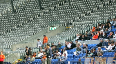 היציעים בבלומפילד. עלות הנזק כ-170 אלף שקלים (קובי אליהו)