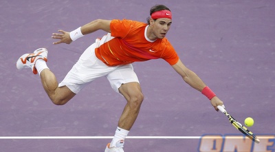 רפאל נדאל חובט את ויקטור טרויצקי מחצי הגמר (רויטרס)