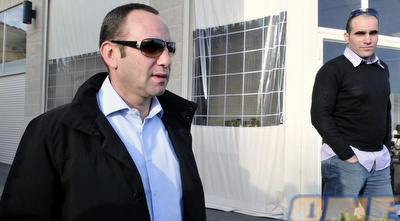 דני קליין ודובר הפועל י-ם, דן שושני. קליין: &qout;(אלעד ירקון) דני קליין ודובר הפועל י-ם, דן שושני. קליין: &qout;(אלעד ירקון)