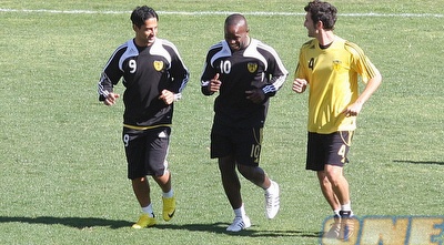 יצחקי, תמוז ובנאדו באימון היום. צפויים לפתוח בהרכב של שום (גיא בן זיו)