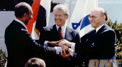 סאדאת ובגין. גרנט מעריץ שלו (GettyImages)