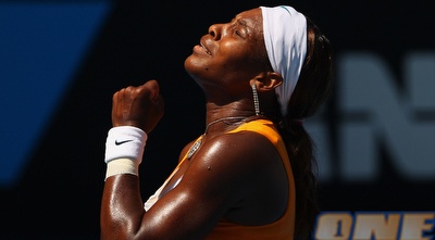 סרינה מרוצה אחרי כל העבודה הקשה בחצי הגמר (GettyImages)