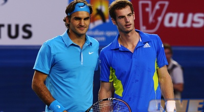 פדרר ומארי היום לפני המשחק (GettyImages)