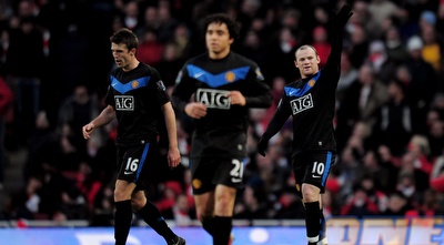 יונייטד חוגגת מול ארסנל. הניצחון לא עזר בבורסה (GettyImages)