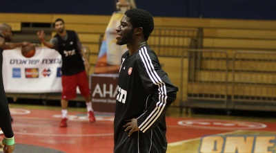 פו ג´טר באימון המסכם לפני המשחק עם הטורקים (גיא בן זיו)