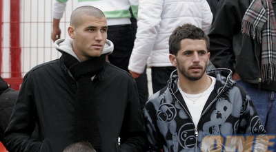 עידו אקסברד ומור שקד. היה שמח ללכת בעקבות חברו (שי לוי)