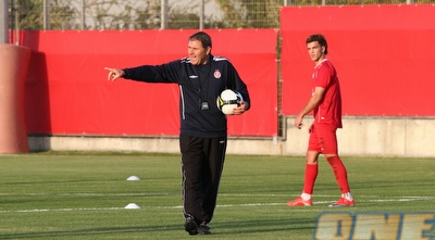 אלי גוטמן באימון היום. &qout;(רועי גלדסטון)