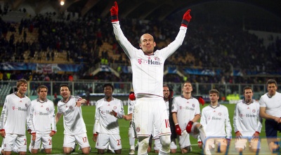 רובן זוכה להשתחוות משחקני באיירן (GettyImages)