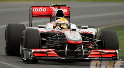 לואיס המילטון בפעולה היום במלבורן (GettyImages)