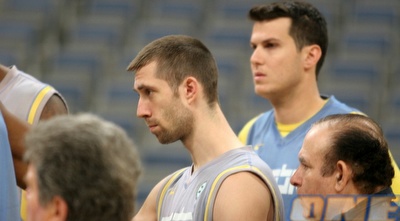 גיא פניני ו-וויזנייבסקי באימון הערב (שרון קביליו)