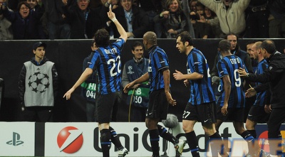 מילטו חוגג את השער שייקח את אינטר לגומלין עם יתרון (GettyImages)