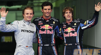 וובר, וטל ורוזברג בסיום מקצי הדירוג (GettyImages)