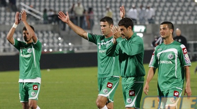 שחקני חיפה מודים לקהל (שי לוי)