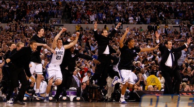 הספסל של דיוק עם הבאזר (GettyImages)