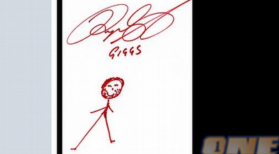 גיגס מצייר את עצמו. מה יגידו הפסיכולוגים על כך שזה בלי מכנסיים?