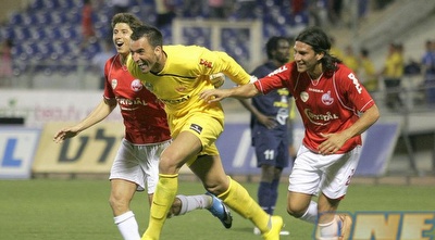 קאלה חוגג את השער שכבש. רביבו: &qout;זה היה פשוט מדהים&qout; (דרור עינב) קאלה חוגג את השער שכבש. רביבו: &qout;זה היה פשוט מדהים&qout; (דרור עינב)