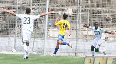 סולליך ודרוויש חוגגים את השער השני של חיפה (עמית מצפה) סולליך ודרוויש חוגגים את השער השני של חיפה (עמית מצפה)