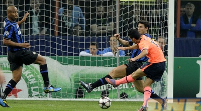 פדרו כובש את שער היתרון של ברצלונה (GettyImages) פדרו כובש את שער היתרון של ברצלונה (GettyImages)