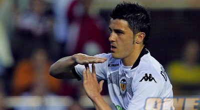 דויד וייה חוגג את השער היחיד במשחק (רויטרס) דויד וייה חוגג את השער היחיד במשחק (רויטרס)