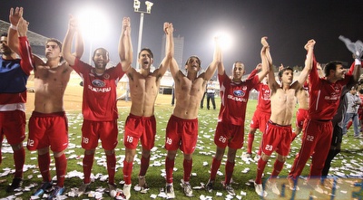 הפועל חוגגת בחיפה. בניון מאמין שהם יקחו את האליפות (עמית מצפה) הפועל חוגגת בחיפה. בניון מאמין שהם יקחו את האליפות (עמית מצפה)