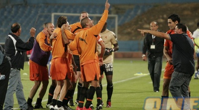 שחקני בני יהודה חוגגים. תאמינו, זה אפשרי (קובי אליהו) שחקני בני יהודה חוגגים. תאמינו, זה אפשרי (קובי אליהו)