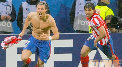 פורלאן ואגוארו בטירוף אחרי שער הניצחון בתוך ההארכה (רויטרס) פורלאן ואגוארו בטירוף אחרי שער הניצחון בתוך ההארכה (רויטרס)