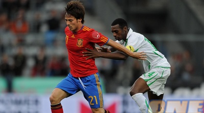 דוד סילבה נאבק עם חארירי (GettyImages)