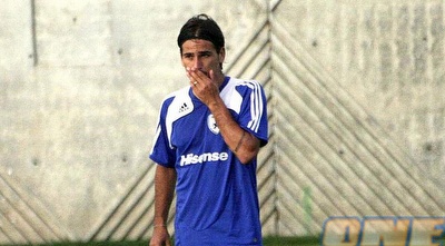 מאור בוזגלו עם מוטי איווניר באימון הנבחרת הצעירה (שי לוי)