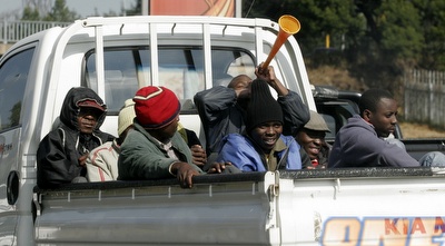 ככה הדרום אפריקנים מגיעים למשחק הפתיחה (שי לוי)