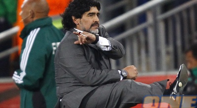 מראדונה. אם הוא מצליח, למה שבקהאם לא? (רויטרס)