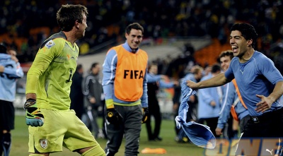 ואלו הם הגיבורים הגדולים של אורוגוואי: סוארס ומוסלרה (רויטרס)