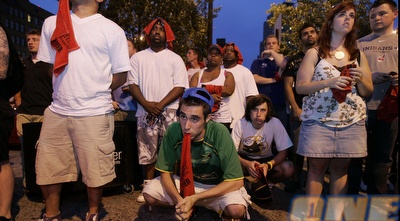 אוהדי קליבלנד המומים ביום ההכרזה של לברון. מחכים כבר לנקום (GettyImages)