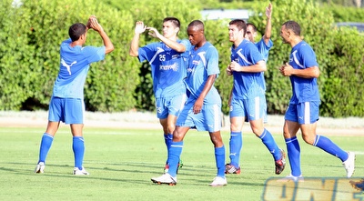 שחקני קרית שמונה חוגגים (עמית מצפה)