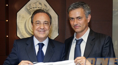 ז´וזה מוריניו ופלורנטינו פרס. הנשיא שוקל לעזוב (רויטרס) ז´וזה מוריניו ופלורנטינו פרס. הנשיא שוקל לעזוב (רויטרס)