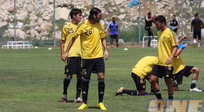 סטיבן כהן באימון בית&qout;ר. (גיא בן זיו)