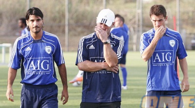 ליאור רפאלוב במדי הנבחרת. (רועי גלדסטון)