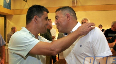 איתן תבריזי ומאיר לוי. &qout;גדול השופטים בתקופתי&qout; (דרור עינב)