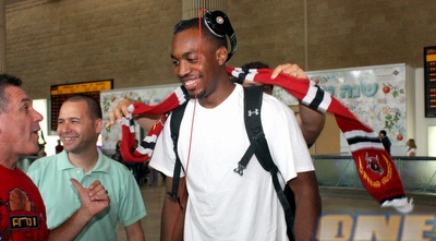 רודני גרין מקבל צעיף של גלבוע/גליל (יניב גונן) רודני גרין מקבל צעיף של גלבוע/גליל (יניב גונן)