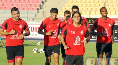 שחקני באר שבע באימון (אלעד ירקון)