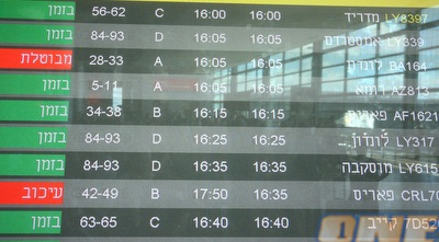 לוח הטיסות בנתב&qout;ג (דרור עינב)