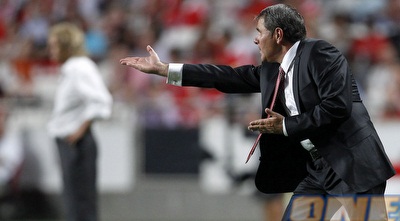 אלי גוטמן. שחקניו התקשו לעמוד על הרגליים במחצית השניה (רויטרס)