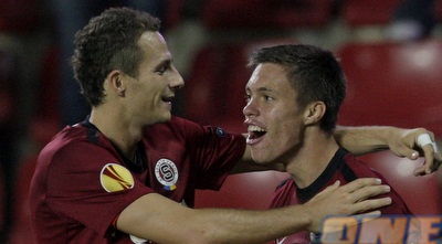 קאדלץ חוגג בליגה האירופית. כבש לרשת בורדו (רויטרס)