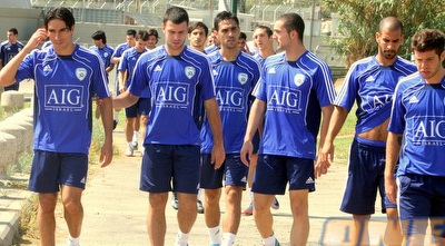 רוברטו קולאוטי, בן סהר, יואב זיוף ערן זהבי, אושרי רואש ואלברמן בדרך לאימון (משה חרמון) רוברטו קולאוטי, בן סהר, יואב זיוף ערן זהבי, אושרי רואש ואלברמן בדרך לאימון (משה חרמון)