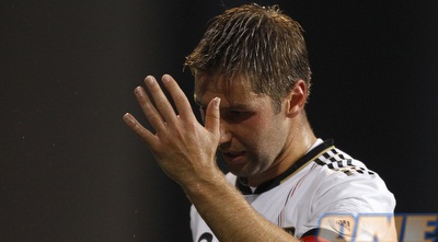 היצלספרגר בערב הפציעה מול דנמרק (רויטרס)