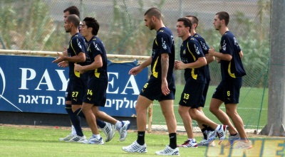 שחקני מכבי באימון (ליאור טימור) שחקני מכבי באימון (ליאור טימור)