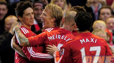 שחקני ליברפול מאושרים (GettyImages)