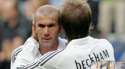 זידאן ובקהאם בימים יפים יותר. מה הם זוממים? (רויטרס)