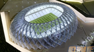 דגם האצטדיון בקטאר (רויטרס)
